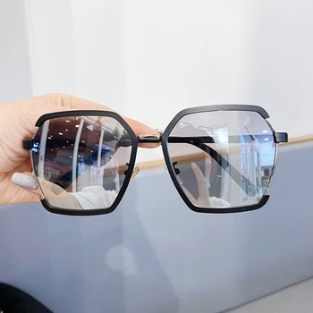 Полигональные Слънчеви Очила Дамски Луксозни Дизайнерски Метални Нередовни Очила Дамски Анти Ултравиолетови Слънчеви Очила с UV400 Цвят