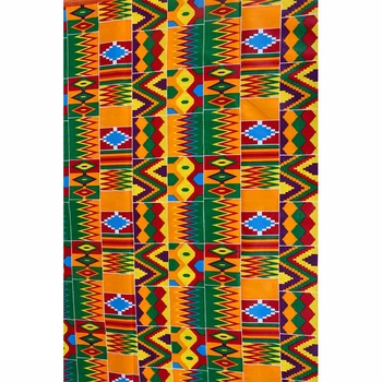 Африканска Восъчен Плат с Принтом Кент плат 6 Ярда Анкара Африкански Восъчни Разпечатки на Едро Полиестерна Восъчен Плат за Рокли Африканска Облекло