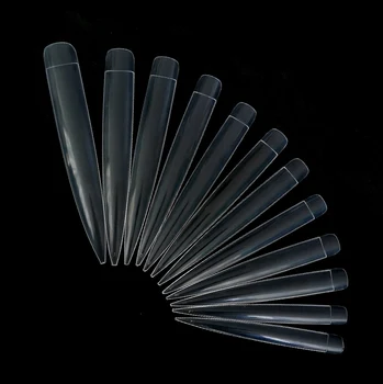Fingerqueen Прозрачни 24 бр. Въздушни Нокти Остри и Тънки за 3D Акрил UV-Гел за Дизайн на Ноктите Персонализирани Инструменти за Дизайн на Ноктите, Отгоре на Ноктите