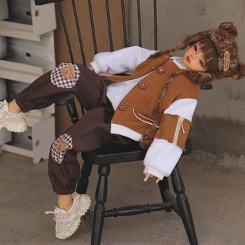 BJD стоп-моушън дрехи са подходящи за 1/4 размера на ежедневието кукольной дрехи бейзболна форма пуловер удебелена 1/4 дрехи и аксесоари за кукли