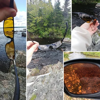 Поляризирани слънчеви очила Maximumcatch Titanium Metal Frame За Улов на риболов, летят Кафяви, Жълти и Сиви На избор UV400 Риболовни Слънчеви очила