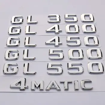 Оригинален 3D ABS Багажника на Колата Букви Значка Емблема на Етикети и Стикери За Mercedes Benz GL Class 4MATIC GL400 GL450 GL500 GL350 GL450