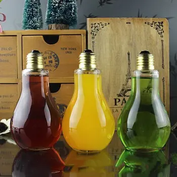 Креативна Лятна Лампа Бутилка За Вода Кратка Мода Сладък Млечен Сок Крушка Форма На Чаша Запечатани Бутилка Вечерни Чаша Оборудване Запечатване На Кутията