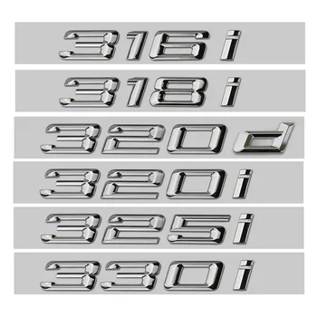 3D Букви За Автомобили BMW 316i 318i 318d 320i 320d 325i 330i 330d E36 E46 E90 E91 F30 Емблема на Багажника на Иконата на Стикери с Логото на Аксесоари