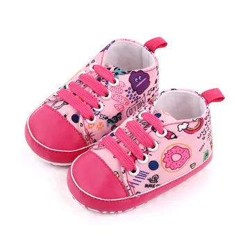 Обувки за новородените Момичета; Модни обувки на 1 година; Нескользящие Маратонки за деца; Детски Обувки за ходене; Обувки; Обувки за креватче с цвете
