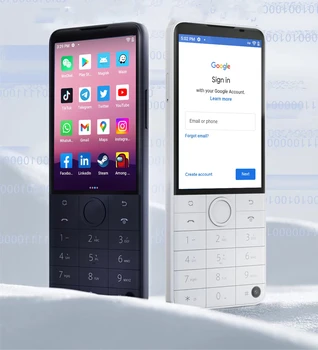 Добави Play Store F22 Pro Android 12 Интелигентен Сензорен Екран Бял Телефон Безплатна Доставка QinF22Pro Talkback Телефон Допълнителен Глас