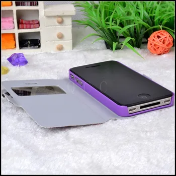 Флип калъф от изкуствена кожа с цветен модел на Huawei P6/за HTC M8 Mini/За LG G3/G7Pro 2 D838/За Google Nexus 5 с поставка и държач, твърда делото