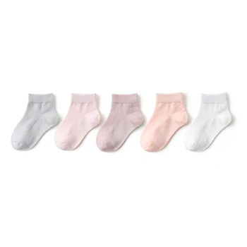 YWHUANSEN, 5 чифта/лот, детски памучни чорапи от 1 до 12 години, летни тънки детски мрежести чорапи с животни, сладки чорапи за момичета и момчета