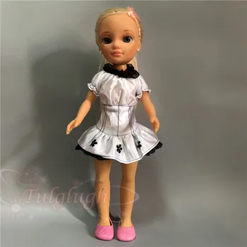 нова бяла лейси пола е подходяща за кукла FAMOSA Nancy 43 см (кукла и обувки в комплекта не са включени), аксесоари за кукли