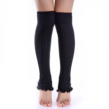 Нови Възли Модни Топли Дамски Чорапи с Волани за Защита на Коленете и Краката
