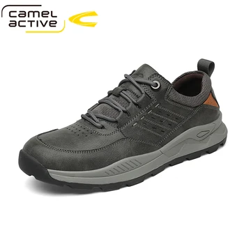 Camel Active/ Нова Мъжки ежедневни обувки от естествена кожа, Удобна Мода Обувки, мъжки обувки дантела от мека телешка кожа