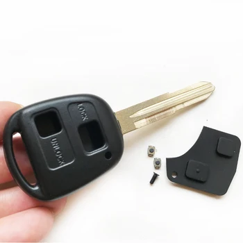 2 бутони на дистанционното на ключа калъф във формата на миди, За toyota Yaris prado Corolla, camry взаимозаменяеми Контролен Автомобилен Ключ на кутията с бутон гумена подплата