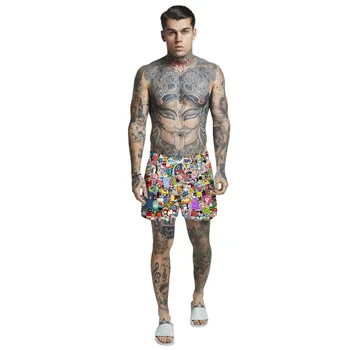 Аниме сок от къщата гъба, октопод, раци Cosplay Цифрови разпечатки мъжки курортните плажни панталони, спортни панталони за сърфиране панталони
