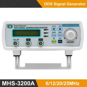 MHS-3200A DDS NC двоен функционален генератор на сигнали TTL DDS Генератор на сигнали Генератор на сигнали 6 Mhz