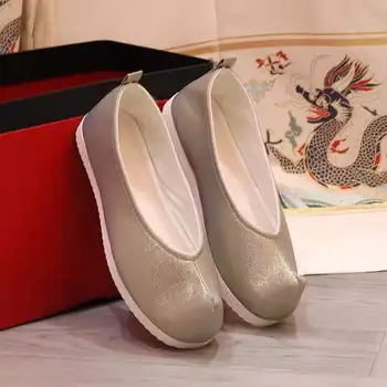 3 цвята, Обувки Hanfu в китайски стил, Мъжки и дамски къси Ботуши за Танци в старинен ретро Стил, Yue Opera, Реколта Обувки за Cosplay, Тъканно Обувки