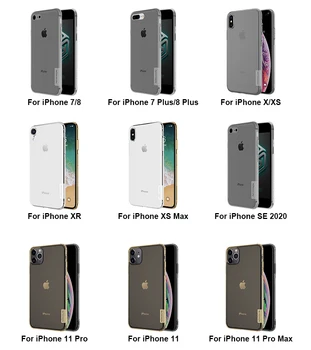 За iPhone 11 калъф За iphone 12 калъф Nillkin Прозрачен Мек силиконов Защитен калъф от TPU за iphone 12 pro max//X/XR/XS